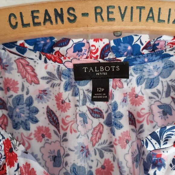 Talbots sleeveless Summer Maxi dress size 12P Rayon-Soft Comfy Swingy Material - Picture 4 of 7